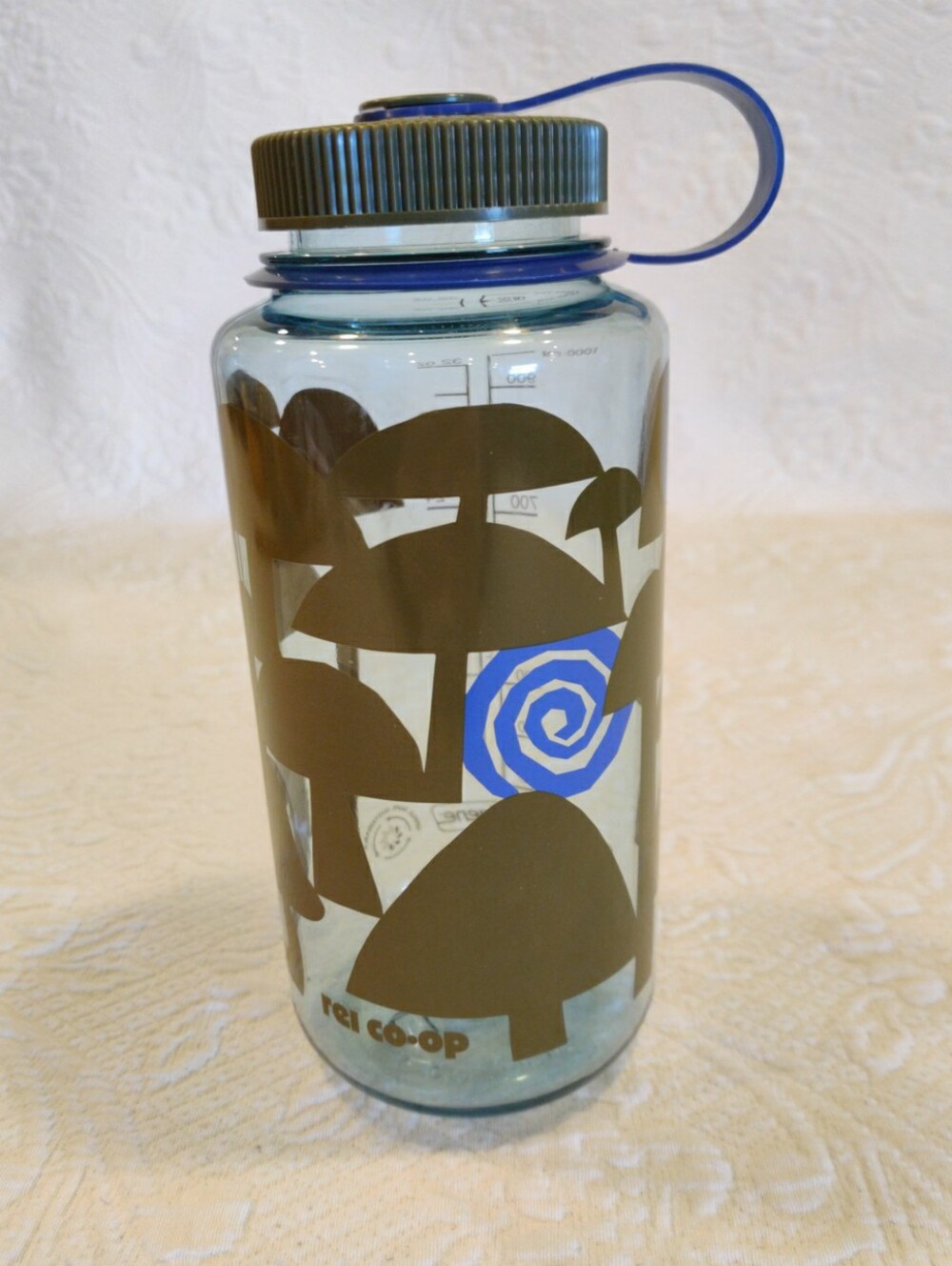 REI Co-op Nalgene Mushroom Water Bottle Wide Mouth 32 oz For Everyday Adventures